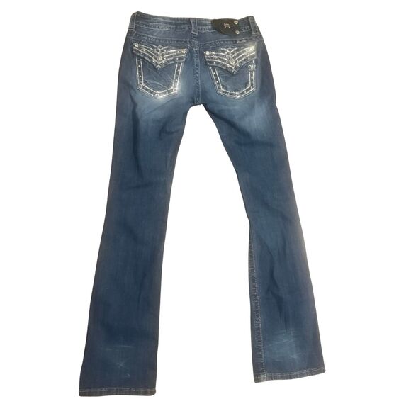 Y2K Miss Me Size 28 M L Sequin Western Cowgirl Alt McBling Bootcut Denim Jeans - Picture 5 of 7
